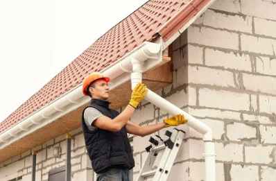 Pose et remplacement de gouttières à Croix